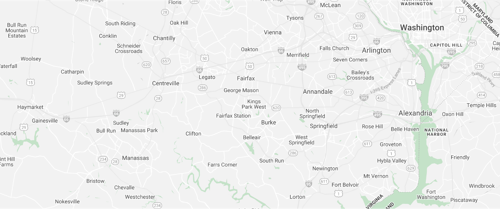 map of washington metro area.