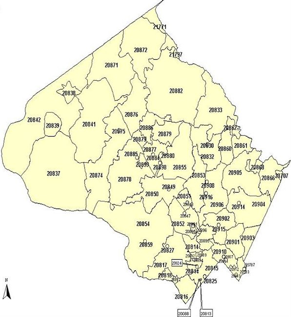 map of montgomery county.