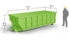 15 yard dumpster.